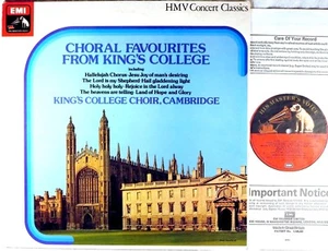 EMI HMV UK Choral Favourite KING'S COLLEGE Willcocks Ledger SXLP-30308 NM - Picture 1 of 2