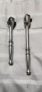 Lot 2 Snap On TM75A TM739 1/4" Ratchet Long Handle and Short Handle USED - Picture 1 of 20