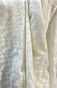 3 yrds Vintage Intricate Chevron Pattern Open Weave Curtain Decorative Fabric  - Picture 1 of 6