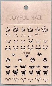 Pegatinas para uñas arte calcomanía diseño hágalo usted mismo 3D impermeable panda oveja perro patas JO-2155 - Imagen 1 de 4