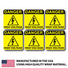 Danger High Voltage Electric  Warning Building Sign Sticker (set of 6) 2”x2”  #2 photo