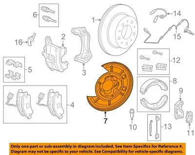 Componentes de freno CHRYSLER OEM 14-19 ProMaster 1500 - Placa de respaldo 68133194AA Foto 1 de 2