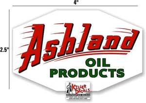 (ASHL-4) 4" HEX ASHLAND PRODUCTOS ACEITE CALCOMANÍA BOMBA GAS Y ACEITE SEÑAL PEGATINA - Imagen 1 de 1