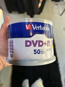 Verbatim DVD+R 4.7GB 120 Min DVD Recordable Media Disc 50 Pack SEALED NEW 16x - Picture 1 of 1