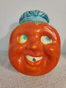 1940's Anthropamorphic Chalkwave Ceramic Orange w/Leaves & Chef Hat String Disp - Picture 1 of 6
