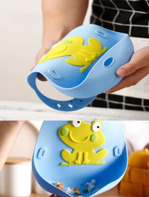 Silicone Baby Bib with 3D Frog Latest Design - image 1 of 4