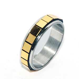 Gold Womens Band Rings Fashion Jewelry Stainless Steel Rings Girls Jewellery 7