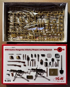 ICM 35671 - WWI AUSTRO-HUNGARIAN INFANTRY WEAPON & EQUIPMENT - 1/35 PLASTIC KIT - Imagen 1 de 1