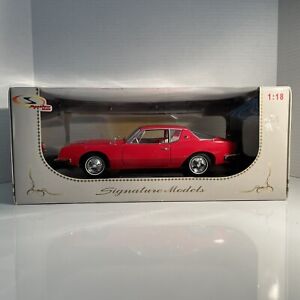 1963 Studebaker Avanti Signature Models Diecast 1:18 Red Vintage New Uncommon