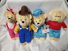 Lot Of 4: Berenstain Bears Family Stuffed Plush Toys Entire Family 3 New W/ Tag