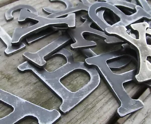 3" Tall Typewriter font Rustic metal letters, thick, weldable - Picture 1 of 5