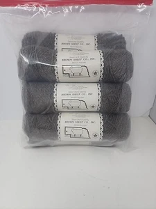 LAMB’S PRIDE YARN LOT WORSTED WEIGHT 85% Wool 15% Mohair Brown Heather - Picture 1 of 6