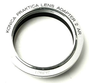 Konica Praktica Lens Adapter to use Screw Mount Lens on Konica FT-1 Film Camera