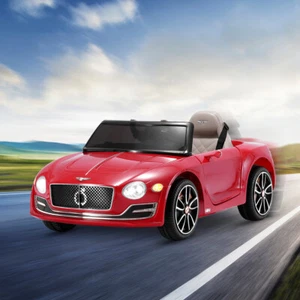 12V Electric Kids Ride On Car Bentley Licensed Battery Power Remote Control Red - Picture 1 of 11