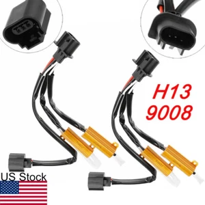 2pcs H13 9008 LED Headlight Error Free Decoder Anti-Flicker Resistor For Dodge - Picture 1 of 10