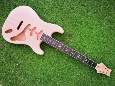 1set Diy Mahogany Guitar Kit Guitar Body Neck 22 Fret Rosewood Fretboard - Image 1 of 3