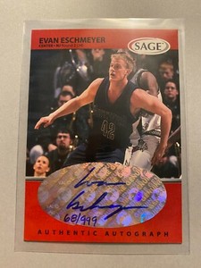 A13,767 - 1999 SAGE Autographs #A18 Evan Eschmeyer/999