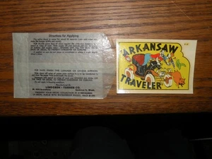 1948 Vintage Lindgren Turner Arkansaw Traveler Model T Ford Auto Fenster Aufkleber - Bild 1 von 5