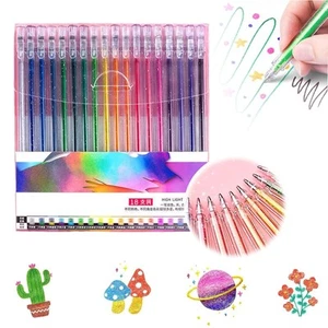 Glitter Gel Pen Set, 2024 New Glitter Gel Pens for Coloring Books, Artist Col... - Picture 1 of 7