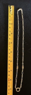 Collar circular Vahan de plata de ley y oro de 14k Foto 1 de 4