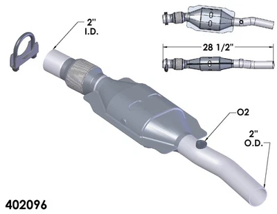 Convertidor catalítico para Volkswagen Passat 1998-1999 2,8 L V6 GAS DOHC Foto 1 de 2