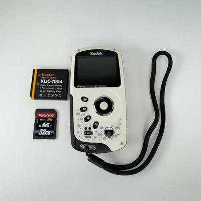 Kodak Playsport Zx3 Waterproof HD Video Camera 1080p Bundle Battery SD Card - Image 1 of 4