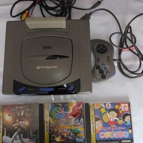 Sega Saturn main unit, Gancon, RAM, Space Harrier, etc. 14 software, 2 strategy