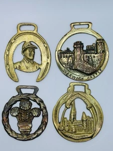 Vintage Horse Brass Medallions, Lot of 4 - Picture 1 of 2