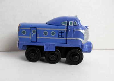 HARRISON WOODEN RAILWAY ENGINE CHUGGINGTON PURPLE TOMY PRE-OWNED 2010 - Image 1 of 4