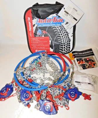 0154505 AutoTrac Self-Tightening Tire Snow Chains, 1 Pair- Never Used - Image 1 of 4