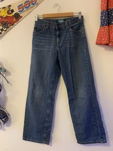 BOYS OLD NAVY LOOSE BLUE DENIM JEANS | KIDS 14| WIDE LEG SKATER ADJUSTABLE WAIST - Picture 1 of 6