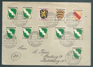 GERMANY FRENCH ZONE 1946 multi-franked cover - Picture 1 of 2