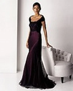 Badgley Mischika Nuevo con etiquetas $1095 Encaje Largo Sirena Vestido de Noche 4 - Imagen 1 de 6