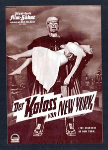 IFB 4764 KOLOSS VON NEW YORK Mala Powers FILMPROGRAMM Movie Program Colossus of - Imagen 1 de 1