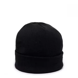 CAP -  WATCH CAP HAT BLACK TOQUE KN-400-100 - Picture 1 of 1