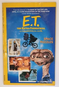 Vintage 1982 E.T. Extra Terrestrial Movie Coloring Book & Space Puzzles 64 Pages - Picture 1 of 13