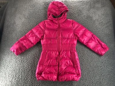 Jordon Girls Winter Down Puffer Jacket Coat Size 4 Hooded Pink Lightweight Soft - Image 1 of 4