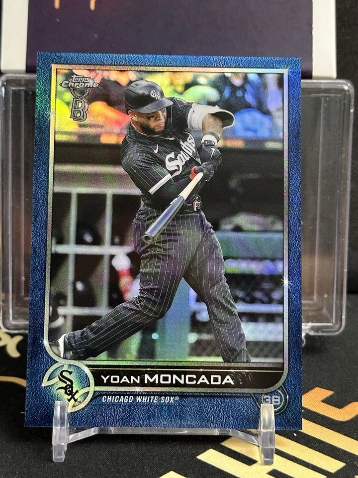 2022 Topps Chrome Ben Baller Edition Blue Refractor /75 Yoan Moncada #127 - Image 1 of 2
