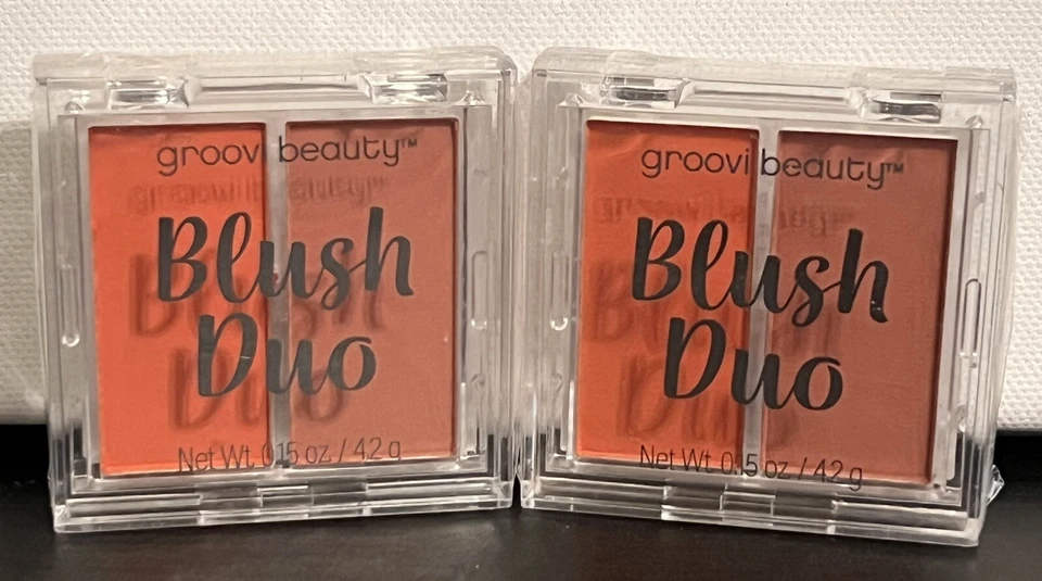 Lot of 2- Groovi Beauty Blush Duo Palette Full Size 0.15 oz / 42g Free Shipping - Image 1 of 1