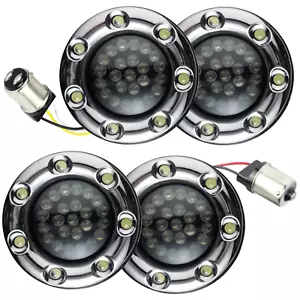 Kit de señal de giro LED Eagle Lights 2" Harley ecualizador de anillo cromado trasero 1156 - Imagen 1 de 12
