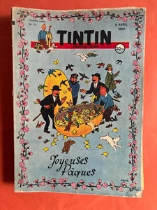 TINTIN FRANCAIS N° 76 COUVERTURE HERGE  ALIX BLAKE ET MORTIMER BON ETAT - Picture 1 of 1