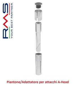 0090 Attacco/Piantone Manubrio RMS Alluminio per bici 26-28 Fixed Scatto Fisso - Foto 1 di 1