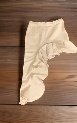 Venus Skirt Women's Size 8 White Denim Jean Skirt Assymetric Cascade Mini Maxi - Image 1 of 4