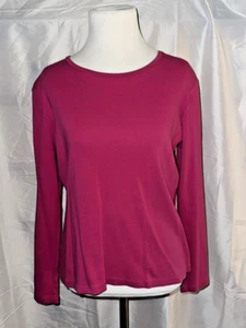 Talbots Fushia Long Sleeved Tee - Medium - Picture 1 of 9