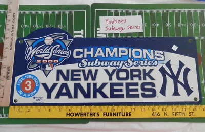 2000 New York Yankees World Series subway series sign , new vtg - Image 1 of 4