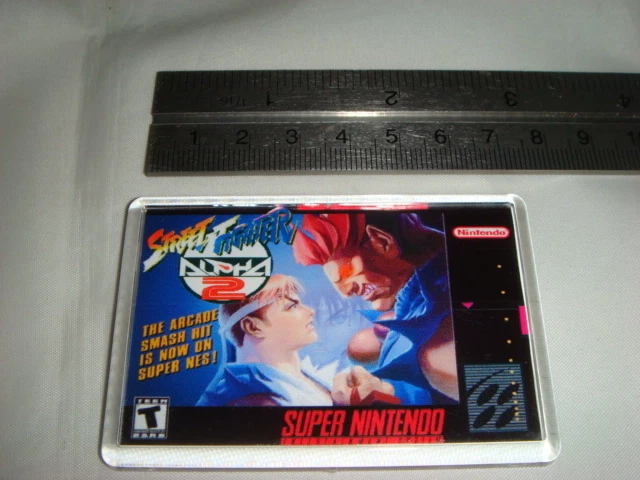 FUNDA JUEGO SUPER NINTENDO NEVERA IMÁN STREET FIGHTER ALPHA 2 Foto 1 de 1