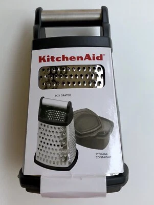 Rallador de caja de ayuda de cocina con contenedor de almacenamiento 4 cuchillas de acero inoxidable   Foto 1 de 4