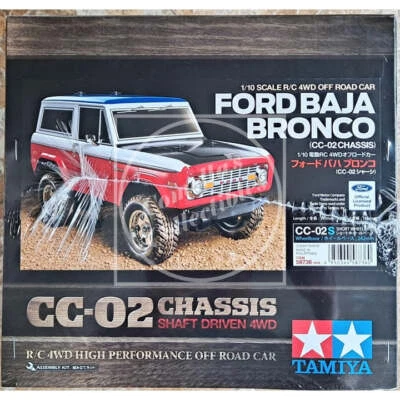 Tamiya 1/10 RC '71 - '75 Ford Baja Bronco CC-02 4WD w/ Motor, ESC & LED #58736A - Image 1 of 4
