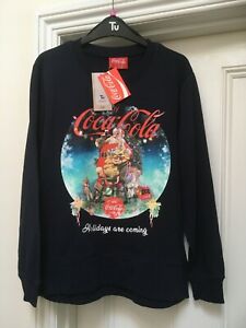 Tu Size 14 Navy Sweatshirt Coca Cola Christmas Holidays Are Coming BNWT RRP £16