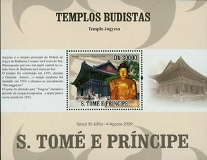 Buddhist Temples Stamp Portuguese Jogyesa Temple Souvenir Sheet MNH #4188/Bl.718 - Picture 1 of 12